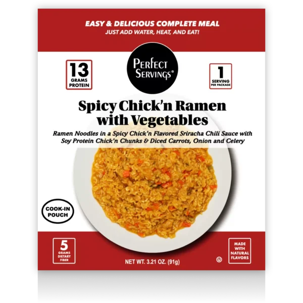 Spicy Chick'n Ramen with Vegetables package front