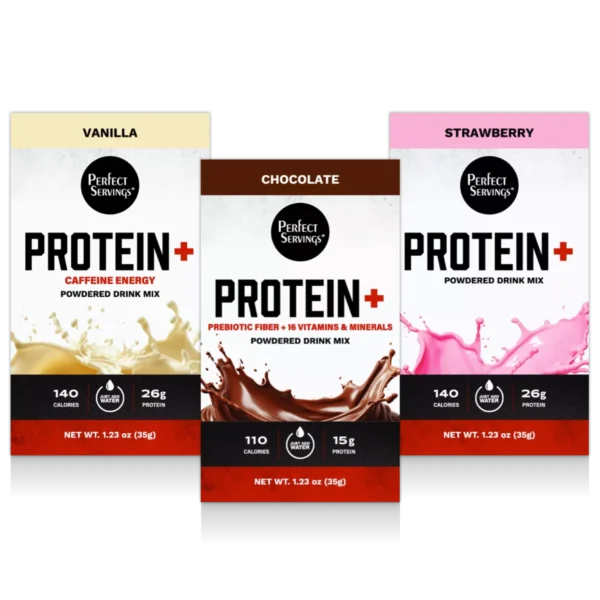 Protein+ Variety Pack featuring Vanilla, Chocolate and Strawberry